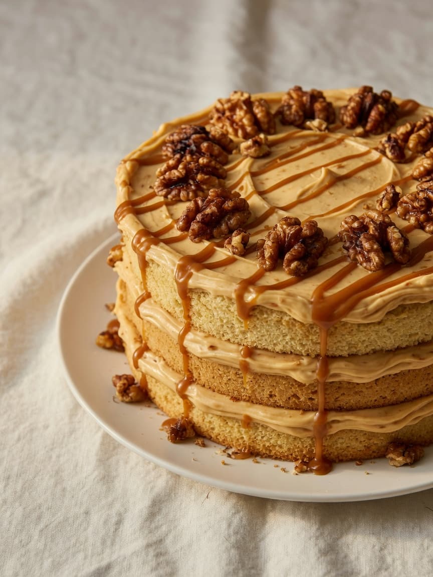 Caramel with Walnuts chiffon cake from Salt and Light Bakehouse